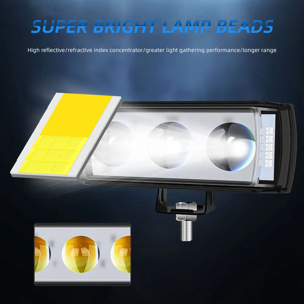 1/2pcs Car LED Work Light Laser Spotlights Super Bright Head