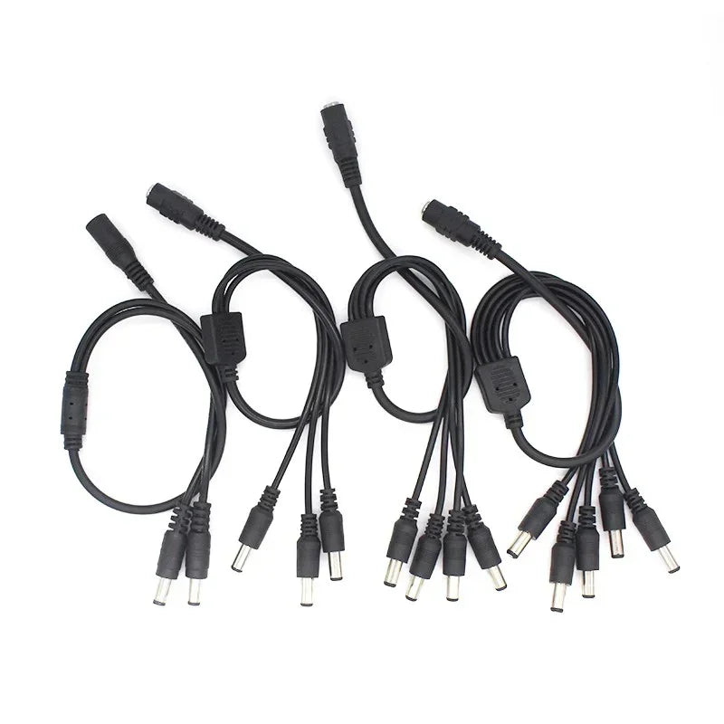 5.5x 2.1mm 1 to 2/3/4/5/6/8 Way DC Power Splitter Cable 5V 1
