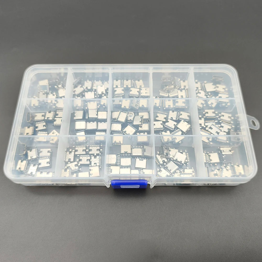 150Pcs/Box 15Models USB Type C Charging Port Dock Connector 