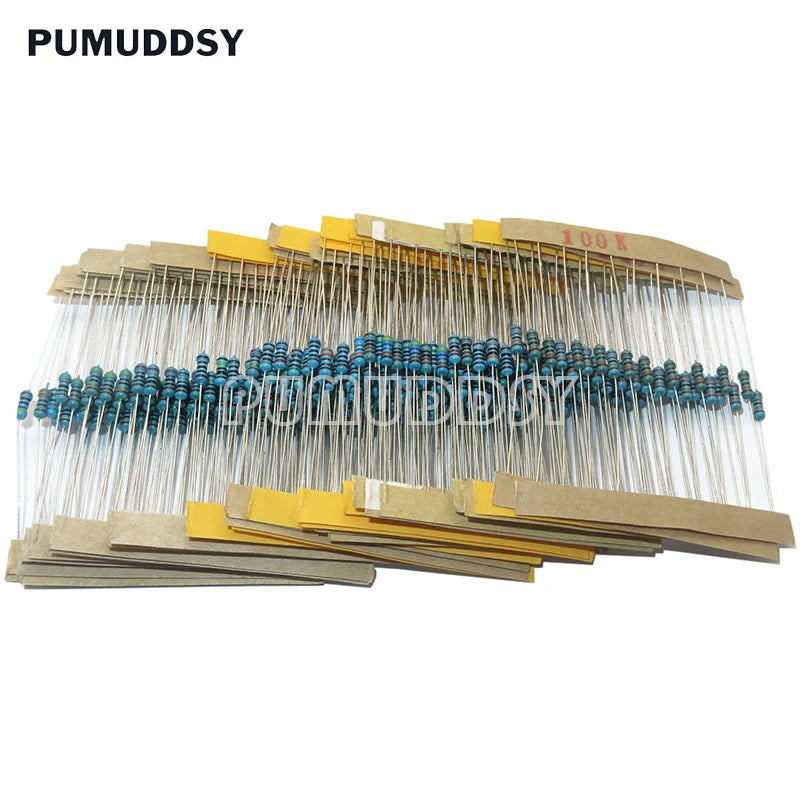600pcs/set 30 Kinds 1/4W Resistance 1% Metal Film Resistor P