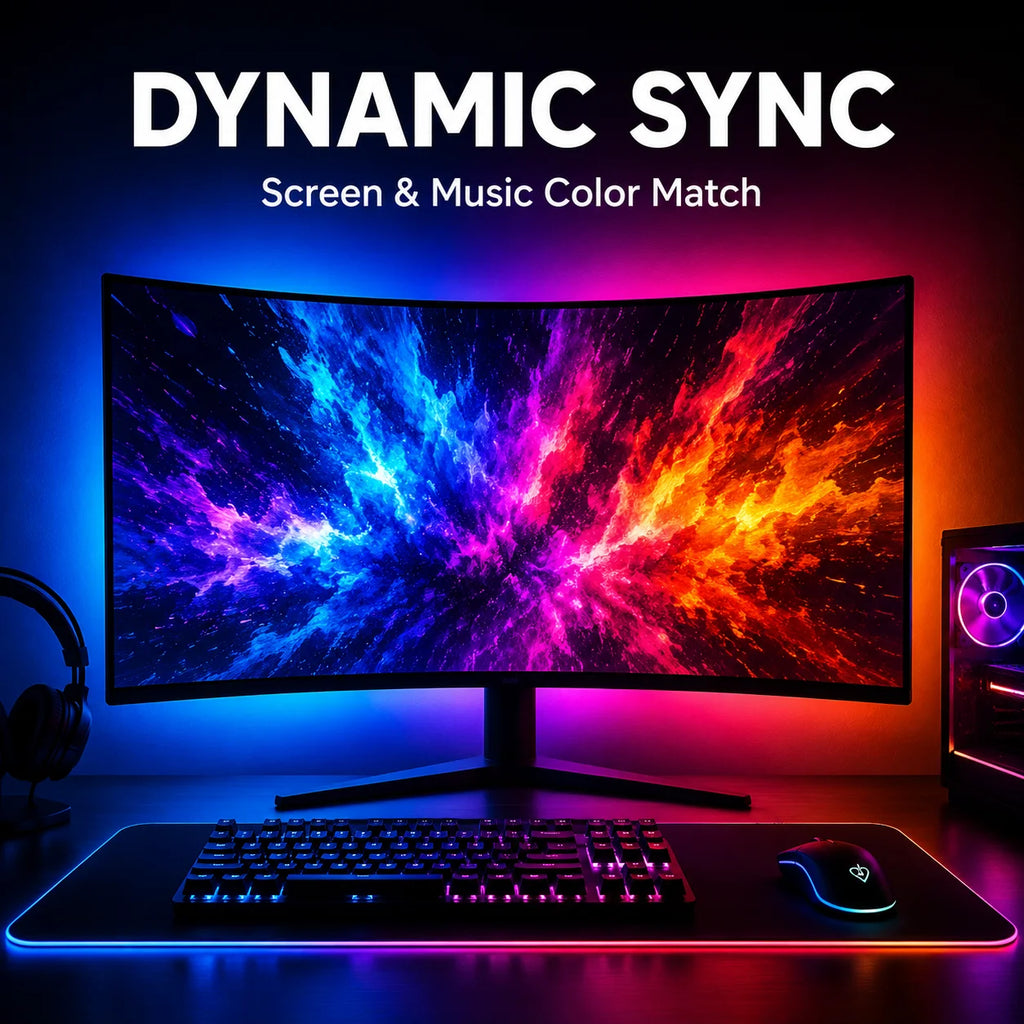 WACUAAO Sync Monitor Backlight for 20-49 inch PC RGBIC Led L