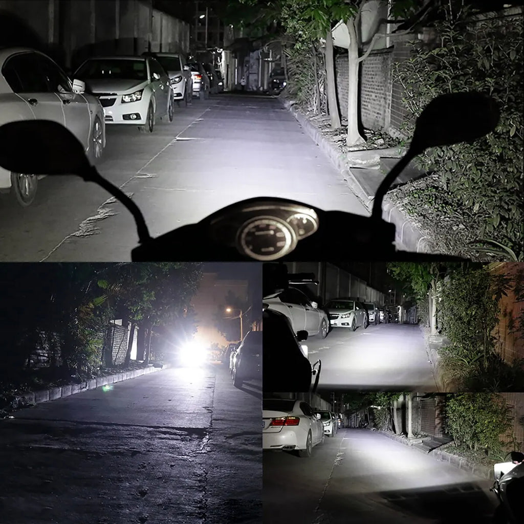 2PCS Work Lights 6 LED Motorcycle Headlight Spot Light Water