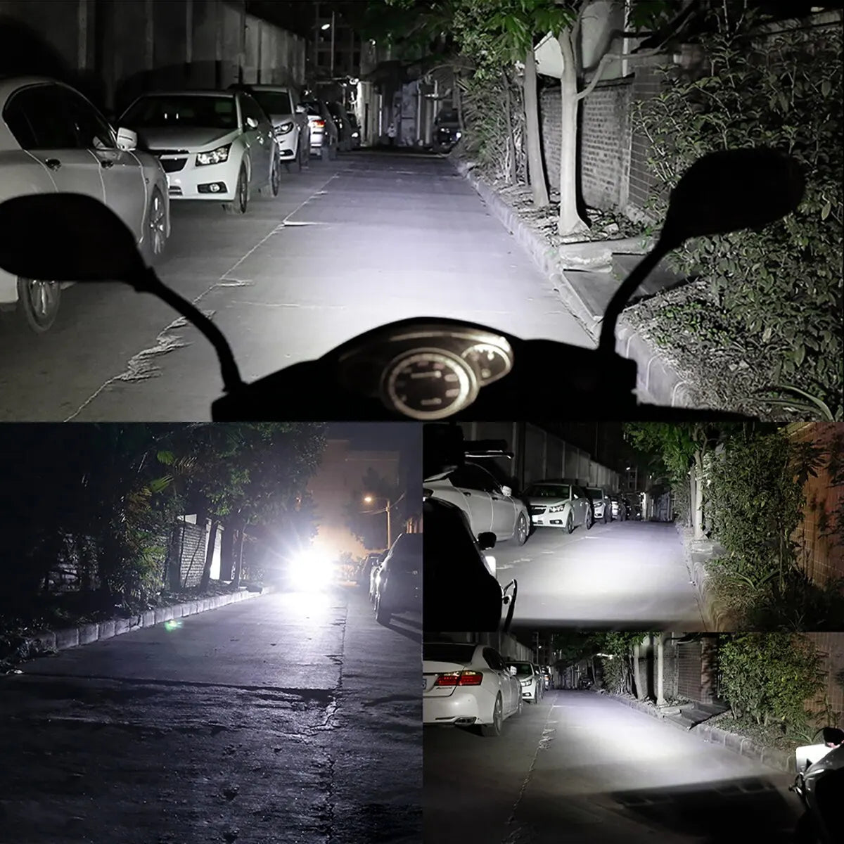 2PCS Work Lights 6 LED Motorcycle Headlight Spot Light Water