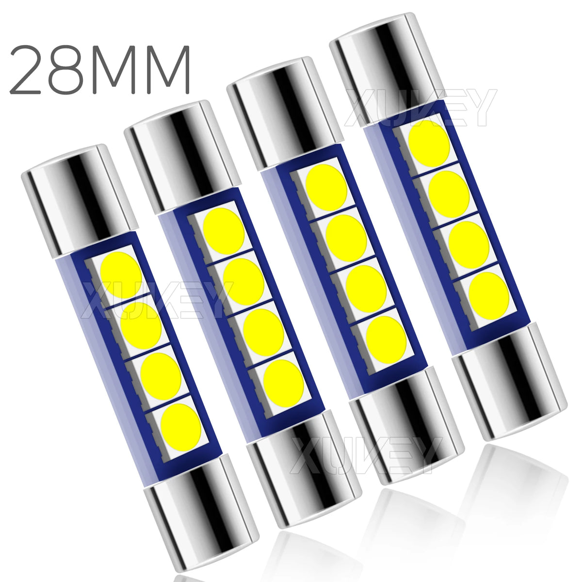 4 Pack 29 28mm LED Fuse 6614F 6612F TS-14V1CP LED Festoon Bu