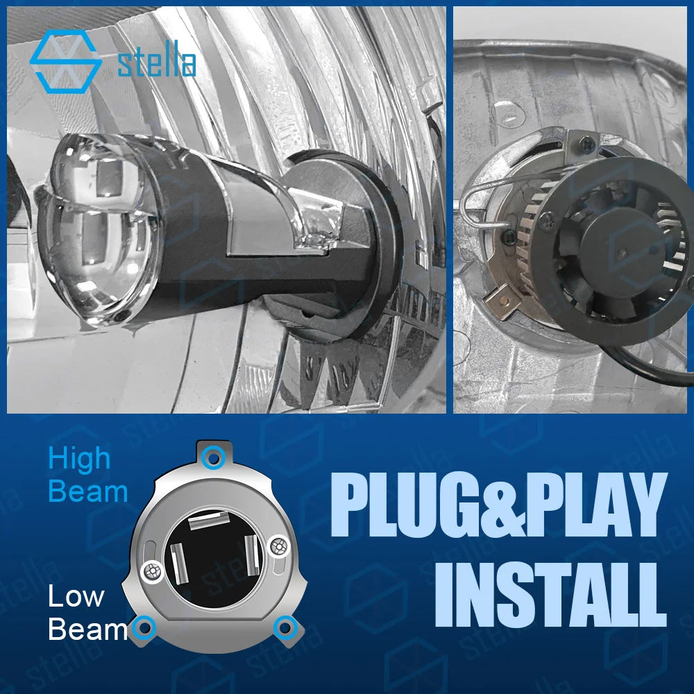 Stella 1 Set High Power 3000W 3rd Generation H4/HB2 LED Mini