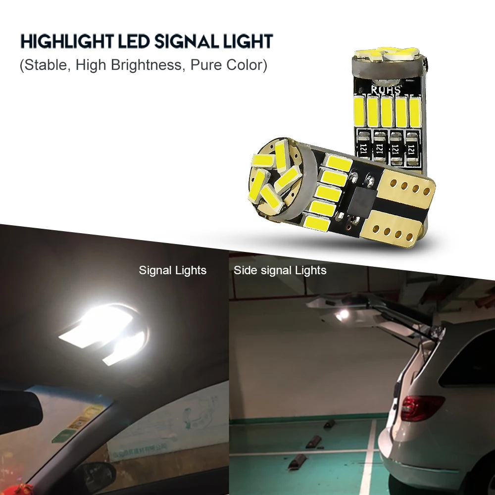 2Pcs W5W WY5W 5W5 192 194 168 LED 15 LED For Car Auto Wedge 