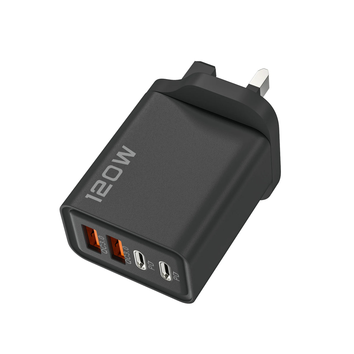 PD 120W 4 Ports USB C Charger Quick Charge 3.0 Type C USB Phone Chargers Fast Charging Adapter for Samsung iPhone Xiaomi Huawei