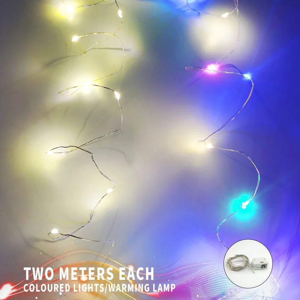 20PCS Mini LED String Lights 2m 20LED Waterproof Fairy Light