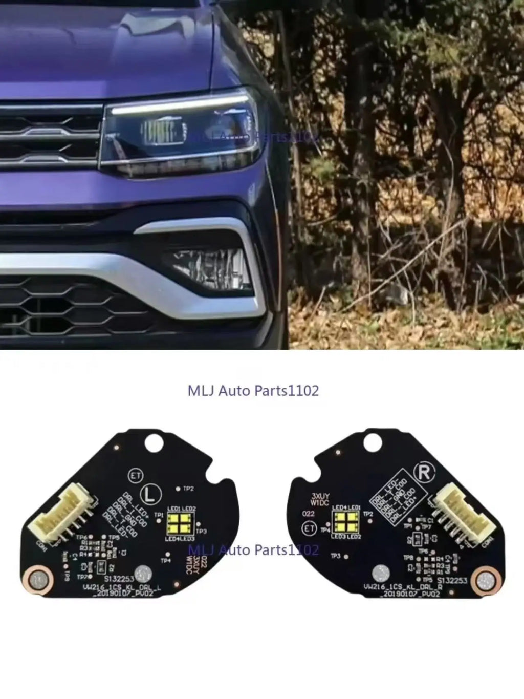 DRL headlight daytime running light light board LED module for Volkswagen 2019-2022