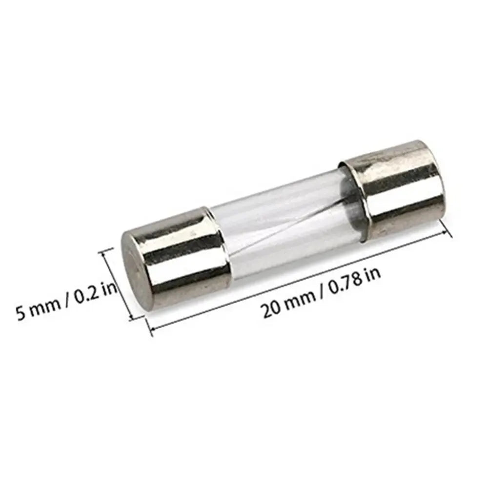 100pcs 5x20mm Quick Blow Glass Tube Fuse Assorted Kit Amp 0.