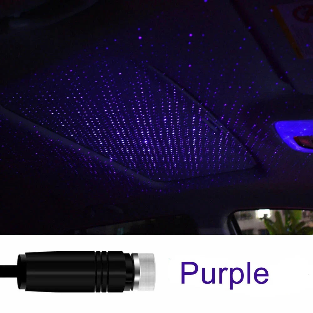 Mini LED Car Roof Star Night Lights Projector Light Interior Ambient Night Starry Sky USB LED Decorative Lights Plug and Play