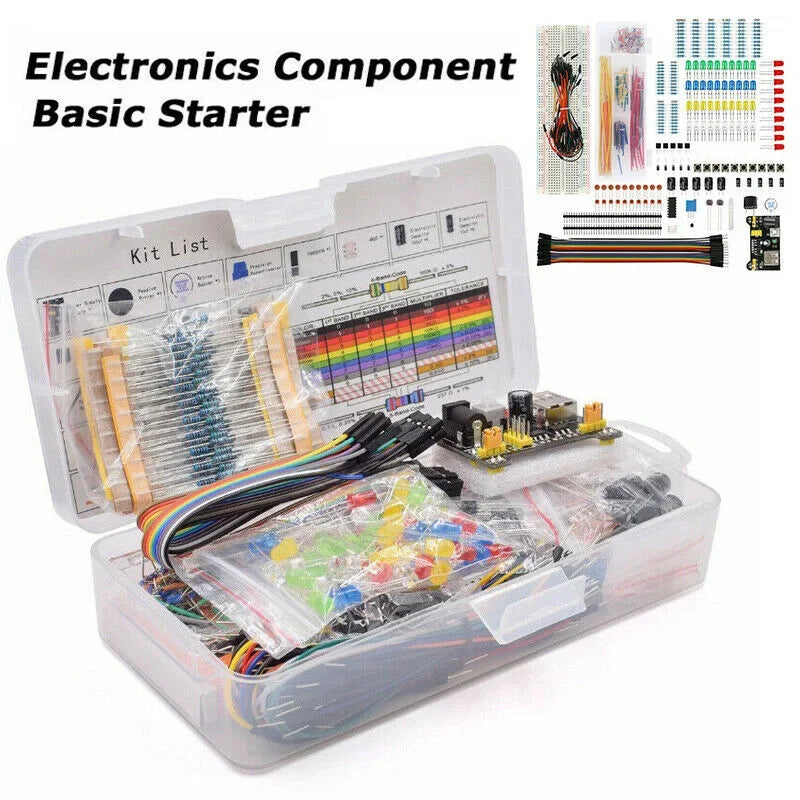 Electronic Components Electrolytic Capacitor Resistor led 830 Hole Breadboard Kit MB-102 for UNO R Component Pack Beginner Start