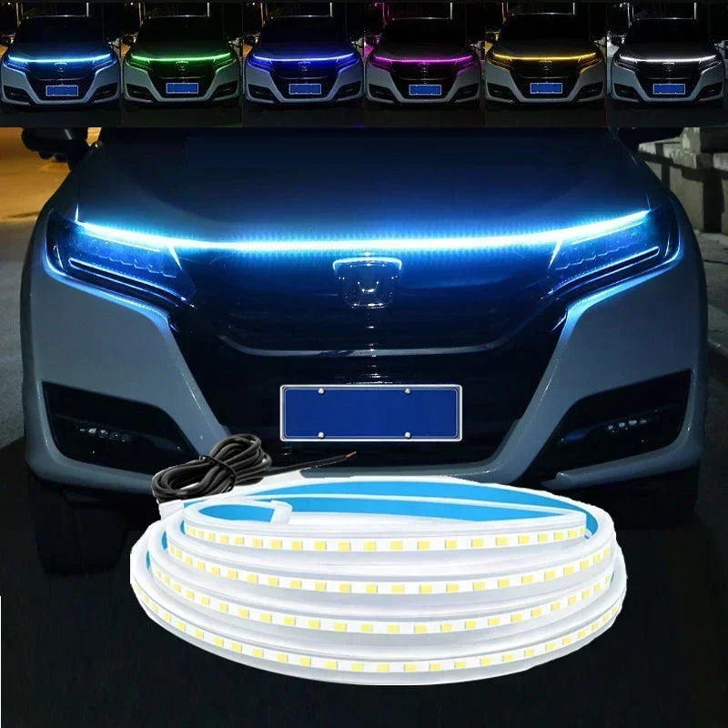120cm 150cm 180cm Car Hood Light Strip Daytime Running Flexi