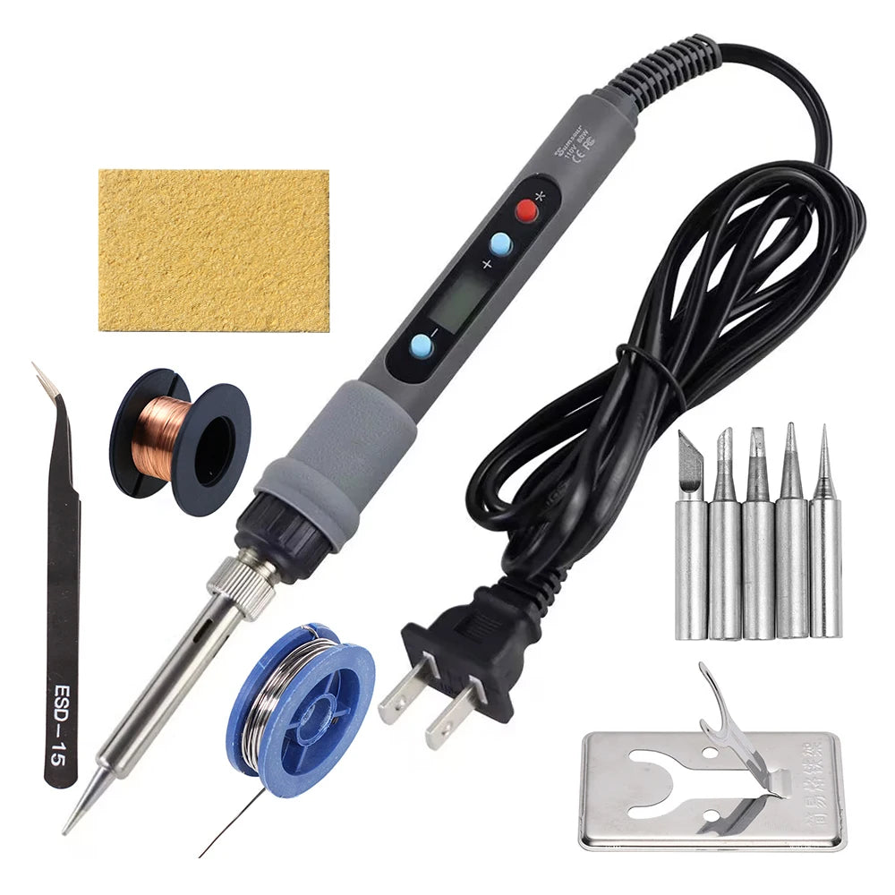 New Electric Soldering Iron 60W / 80W Digital Adjustable Temperature Desoldering Welding Repair Solder Tools