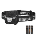 BORUiT Mini LED Headlamp Waterproof Portable Head Torch AAA Battery Powered Headlight with Adjustable Strap for Camping Fishing