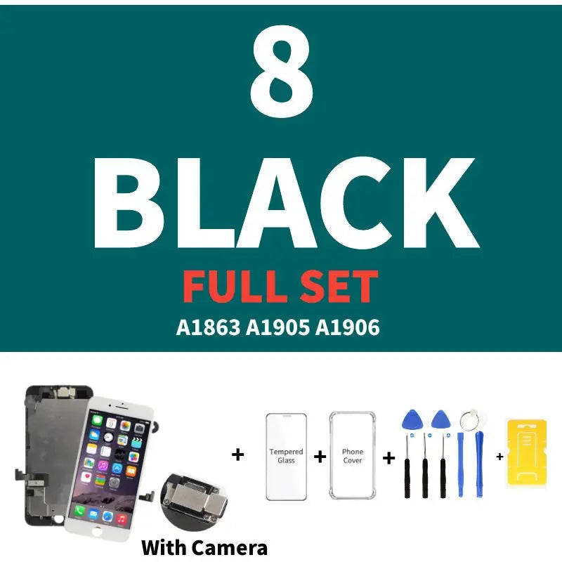 AAA Display for iPhone 5 5S 5SE 6 6S 7 8 Plus LCD Display Full Set Assembly Touch Screen Digitizer Replacement Pantalla+Camera