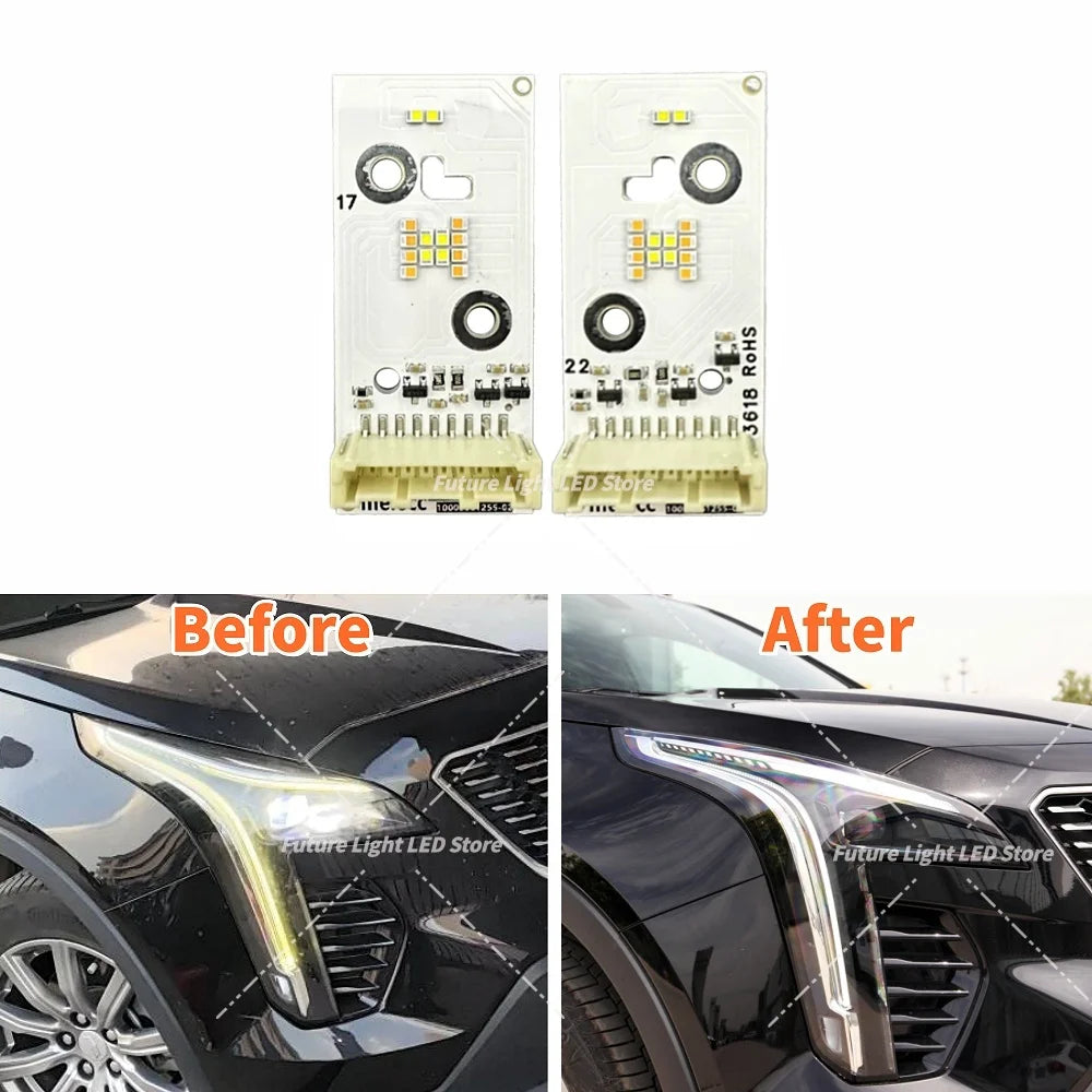 DRL LED Boards Light Source 10000061255-02 For Cadillac XT4 2018-2023 Full LED Headlight Daytime Running Turn