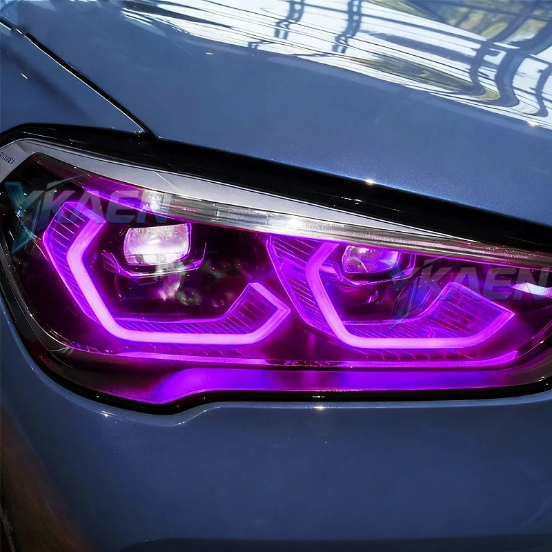 Angel Eyes LED DRL Boards For BMW X1 F48 F49 LCI 2019-2022 Blue Red Daytime Running Light Turn Signal for BMW