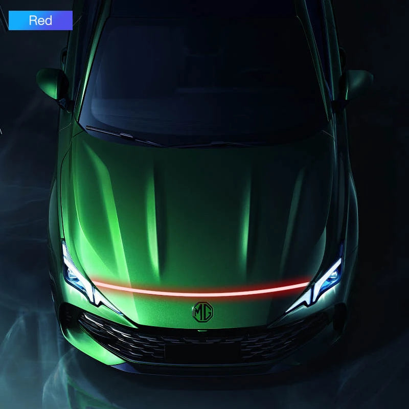 Scan Starting LED Car Hood Light Daytime Running Light Universal Flexible Dynamic Car DRL 12V Ambient Decorative Light Strip