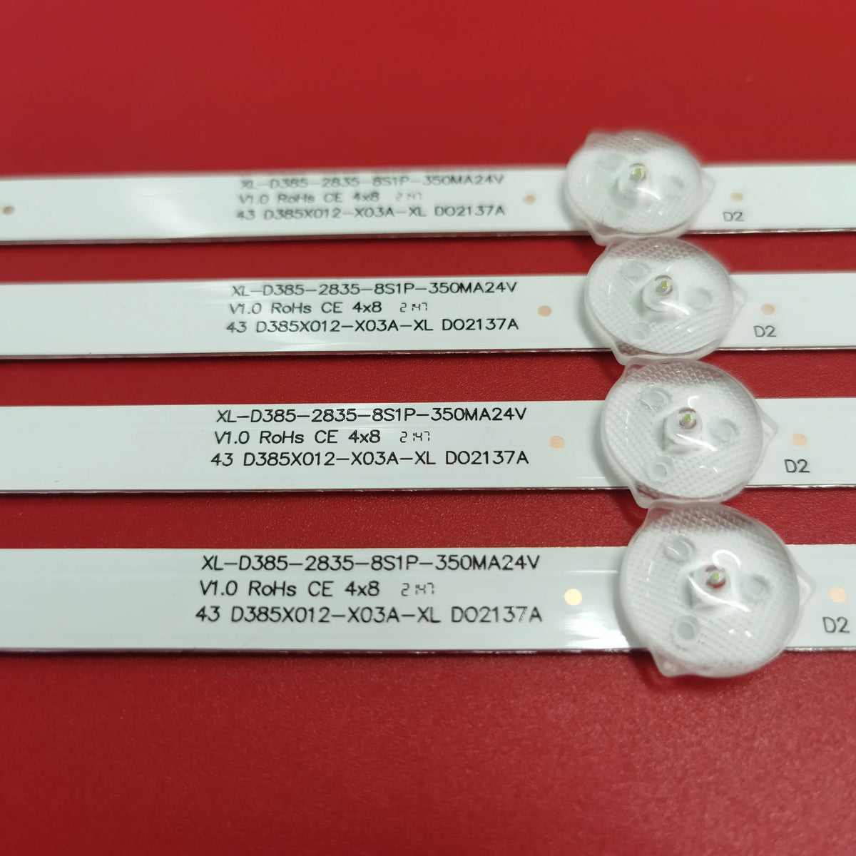 LED Backlight Strip for 750mmm DEXP AOC SNT-D385X01-4X8 DLED38.5AHXL 4X8 0002 D385X01 - Replacement TV