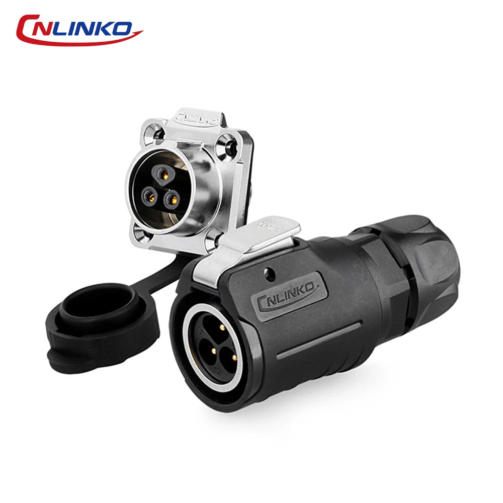 CNLINKO M16 Waterproof Electrical Connector 2/3/4/5/7/8/9 Pin Soldering Wire Aviation Connectors Panel Mounting Plastic+Metal