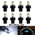 8Pcs T5 B8.5 B8.5D W1.2W W3W PC74 PC37 Led Bulb Car Interior