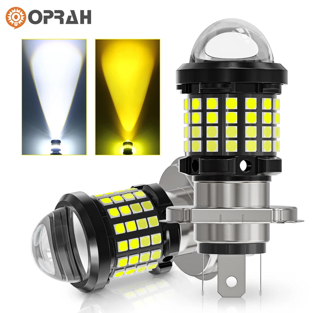 Oprah H4 LED H6 BA20D Motorcycle Headlight Bulb CSP Projecto