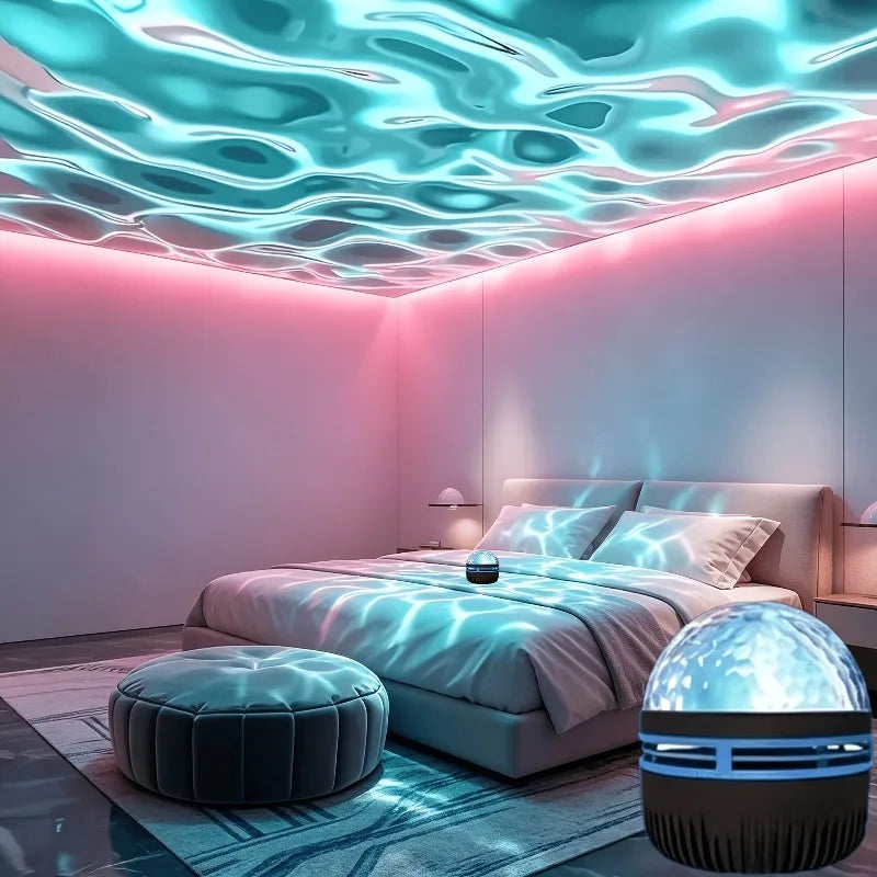 RGB Galaxy Star Ocean Wave Projector Water Ripple Night Ligh