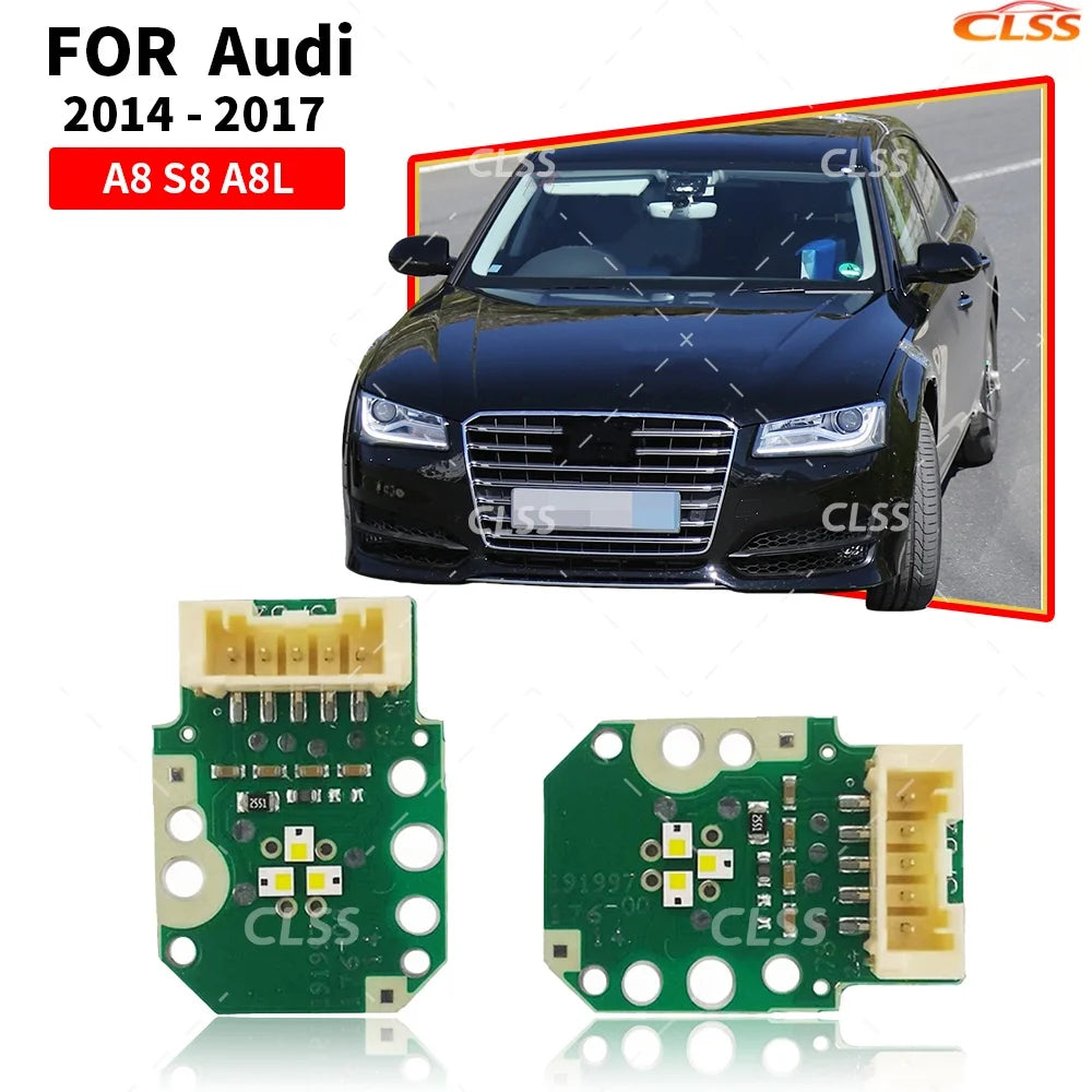 DRL LED Boards Angel Eyes For Audi A8 S8 A8L 2014-2017 Headlight Daytime Running Light Chips Module 4H0941475
