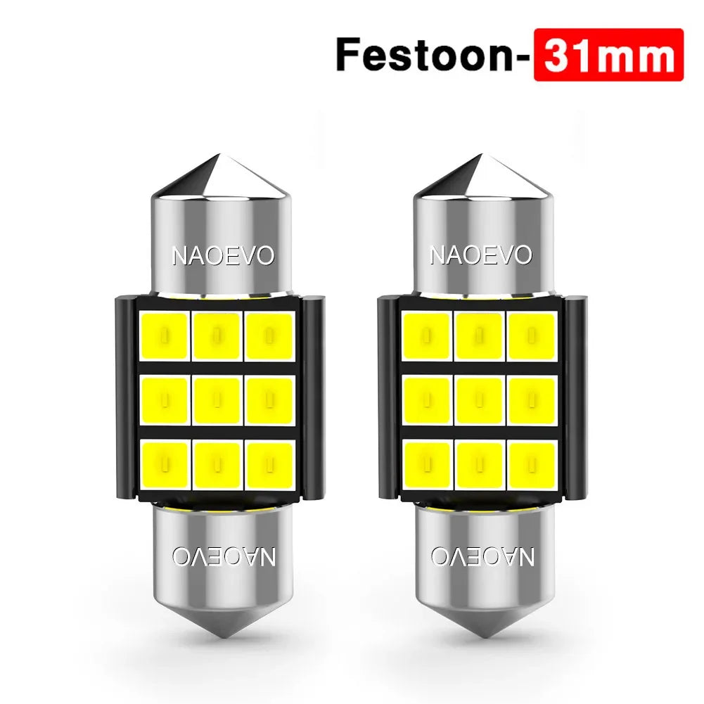 NAO C5W LED Festoon 28mm 31mm 36mm 39mm 41mm 44mm C10W Bulb 2835 SMD Car interior Lighting LED Lights 12V 6000K Lamp for Auto