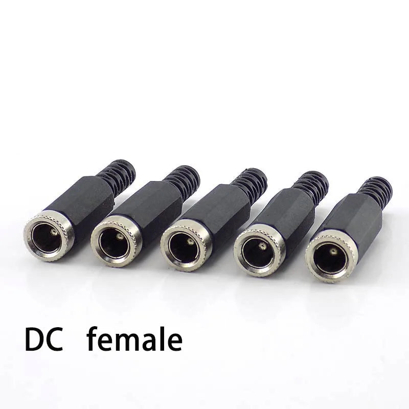 5pcs 10pcs DC female male Power Plug 5.5mm x 2.1mm Male Fema