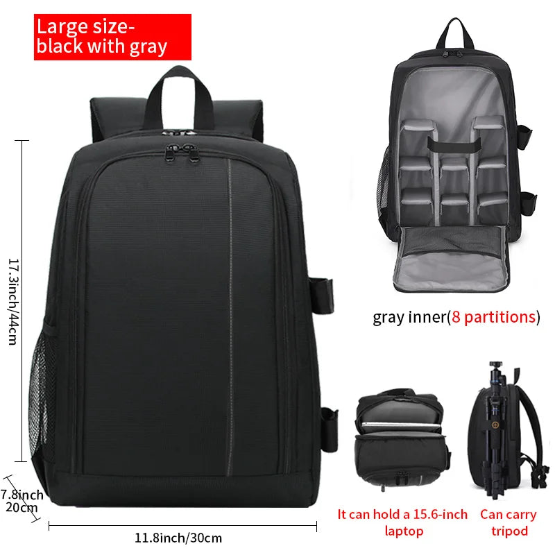 Digital Camera Backpack Outdoor Large-Capacity Camera Bag Laptop Backpack Multi-Functional Convenient Backpack
