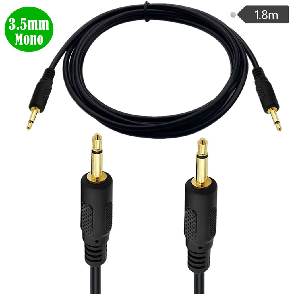 3.5mm 1/8 TS Monaural Mini Mono Audio Connector Male Cable 1