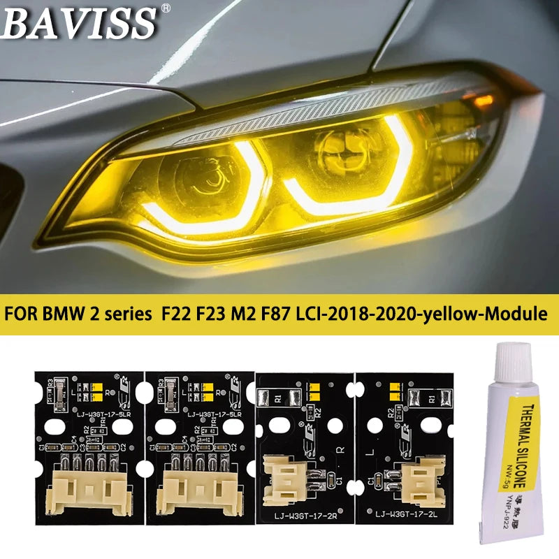 DRL multicolor LED boards F22 F23 daytime running lights Amber 1 set for BMW F87 F23 M2C