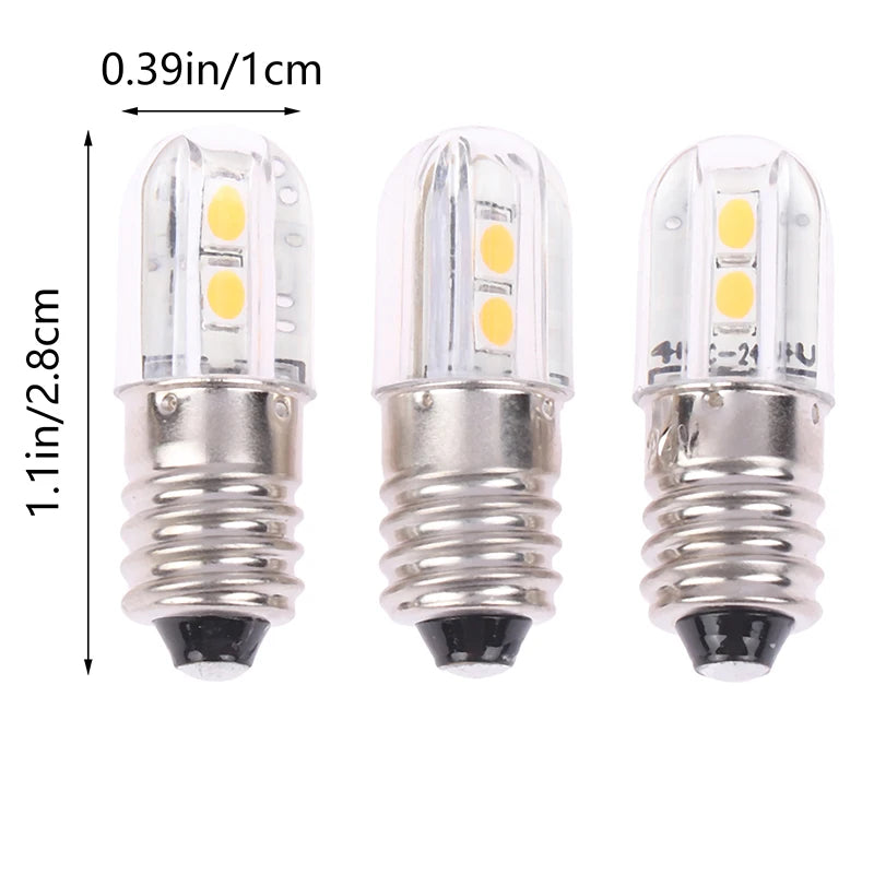 E10 Led Bulb 6V 12V 24V Upgrade Bulbs 4LED Lamp Replacement 