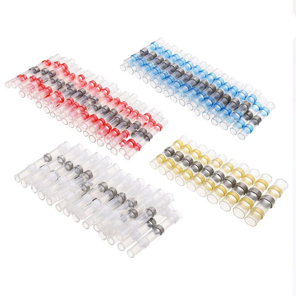 1000/100PCS Waterproof Heat Shrink Butt Wire Connectors Tinn