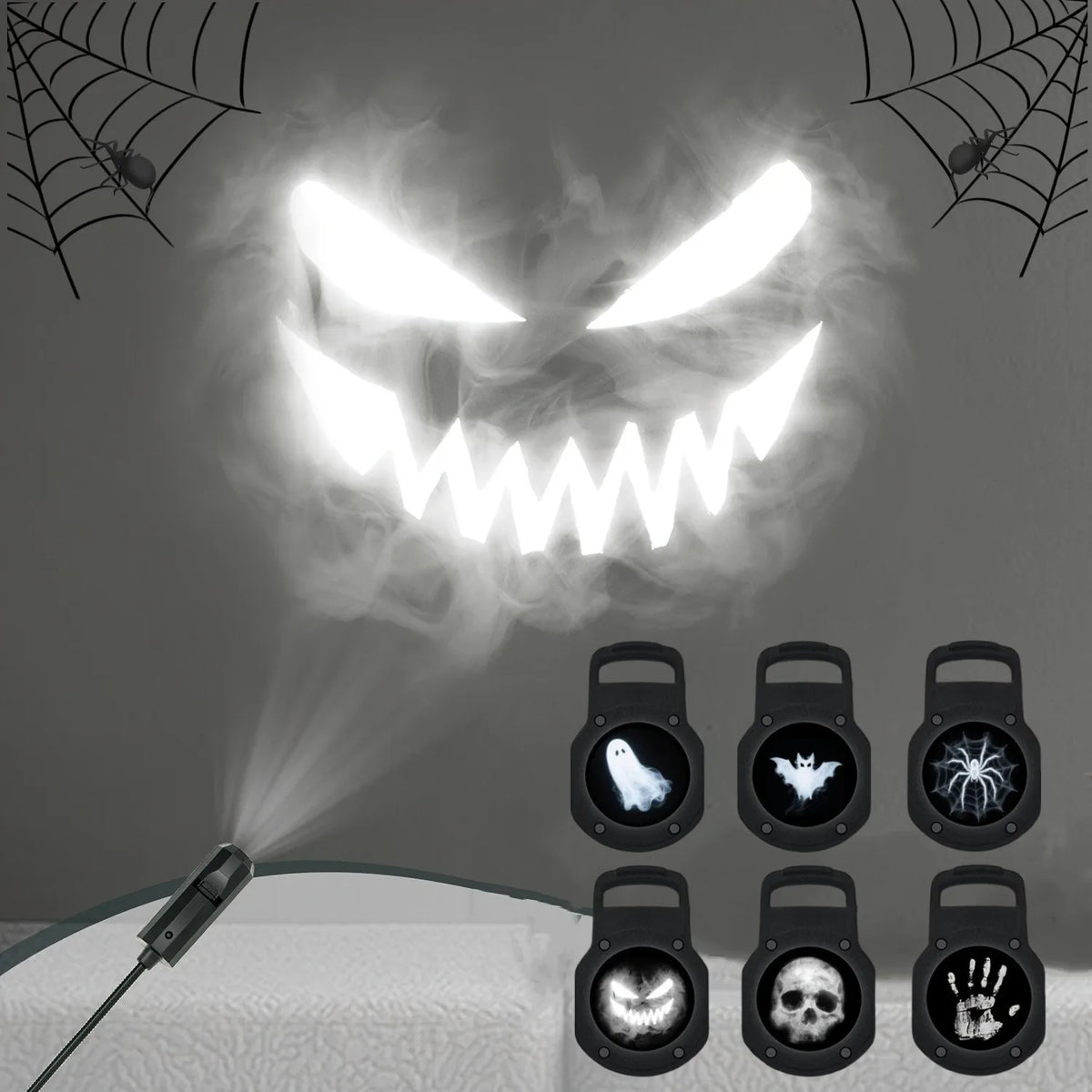 USB Projector Light Halloween Ghost Skull Night Light Switch