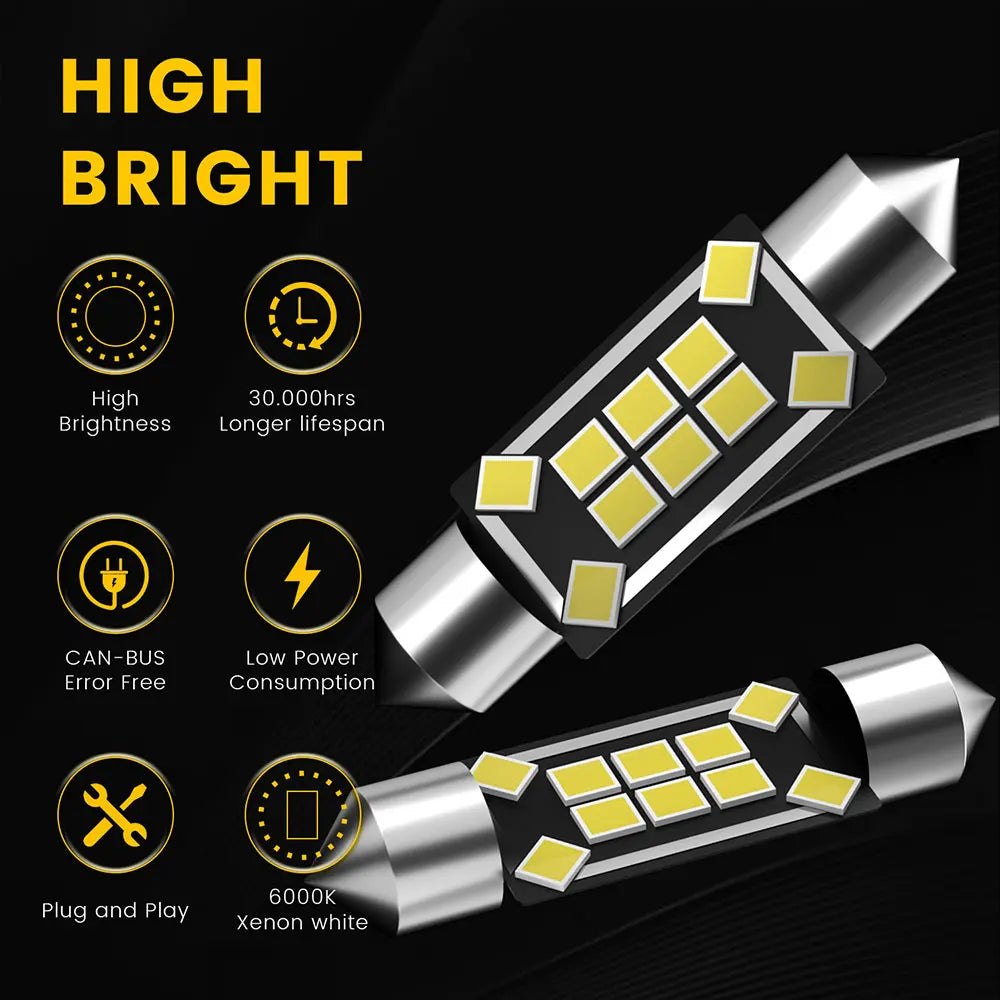 11Pcs Canbus LED Interior Light Bulb Kit For Hyundai Tucson 