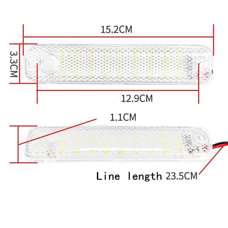 2pcs Car Reading Light LED Trunk Light Car Ceiling Indoor In