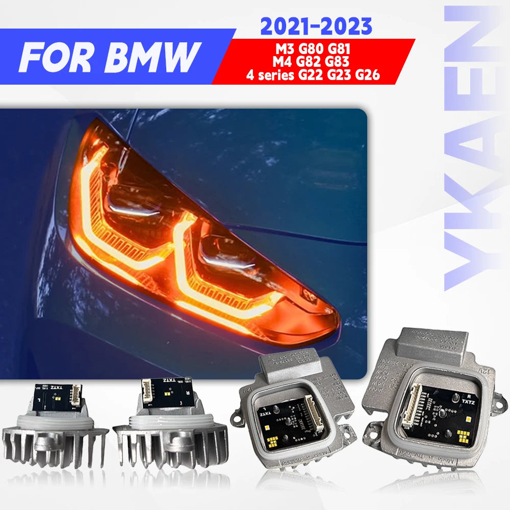 Angel Eyes DRL LED Module For BMW M3 M4 4 Series G80 G82 G83 G22 G23 G26 Laser Headlight Daytime Running