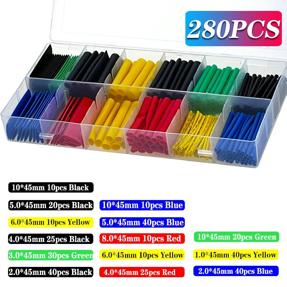 127-1060 pcs 2 1 Heat Shrink Tube Shrinking Assorted Polyolefin Insulation Sleeving Wire Cable Sleeves Wrap