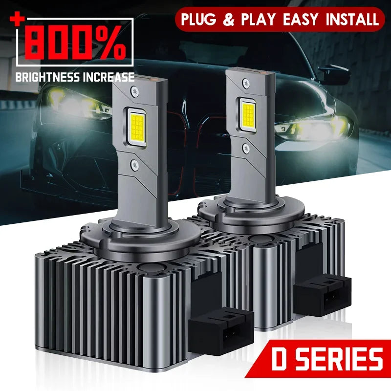 2PCS D1S D3S LED Car Headlights Bulbs D2S/R D4S/R D5S D8S Tu