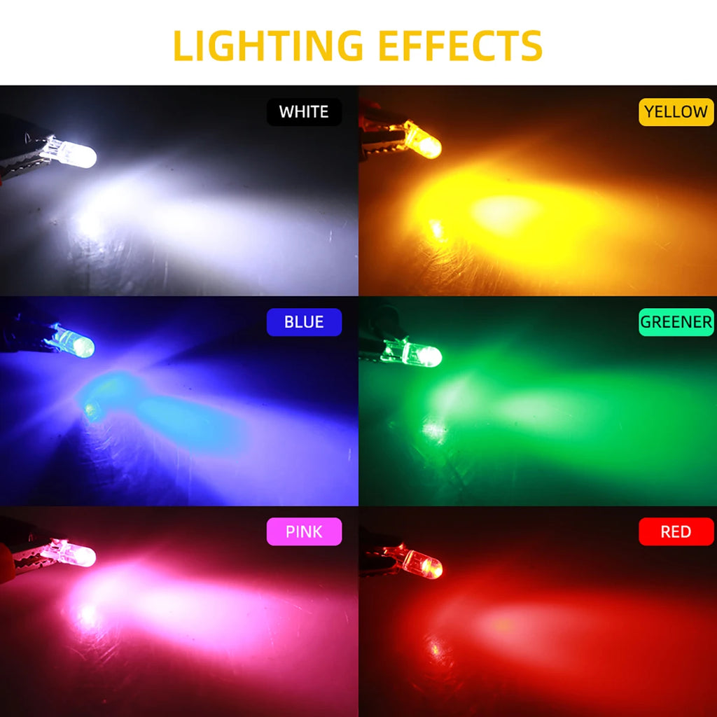 10/20/100pcs T5 T4.2 T3 Led W3W w1.2w W5W Car Interior Light