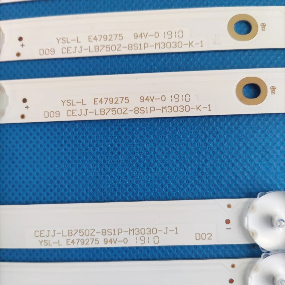 LED Backlight Strip for Sharp 75"TV 75PUS7354 LB-GM3030-GJPHP758X16PC29-L/R-Y CEJJ-LB750Z-8S1P-M3030-J-2 K