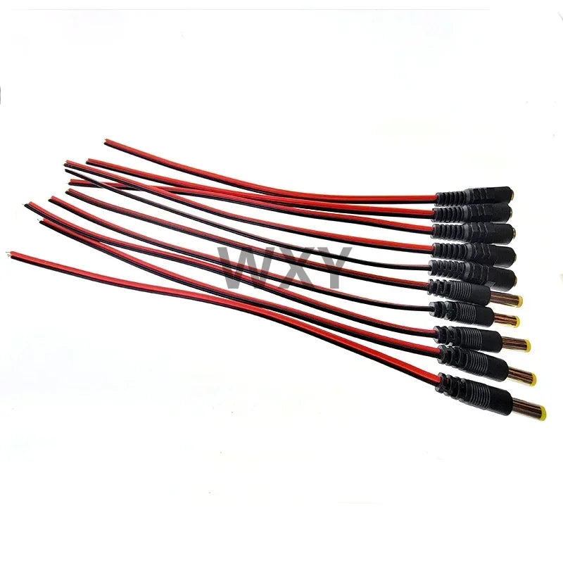 5pcs 10pcs 5.5x2.1 MM Male Female Plug 12V DC Power Pigtail Cable Jack for CCTV Camera Connector Tail Extension 24V DC Wire