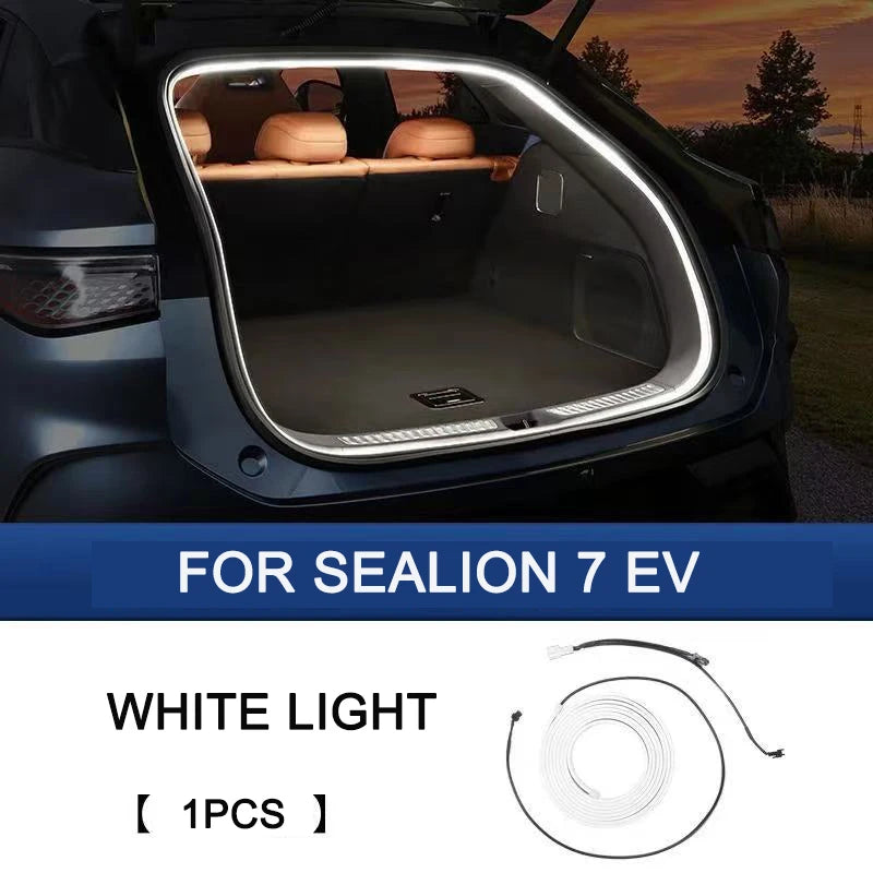 For BYD SEALION7 SEALION 7 Sea Lion 7 EV Car Boot Luminous Trunk LED Light Strips Waterproof Flexsible Car Accessory