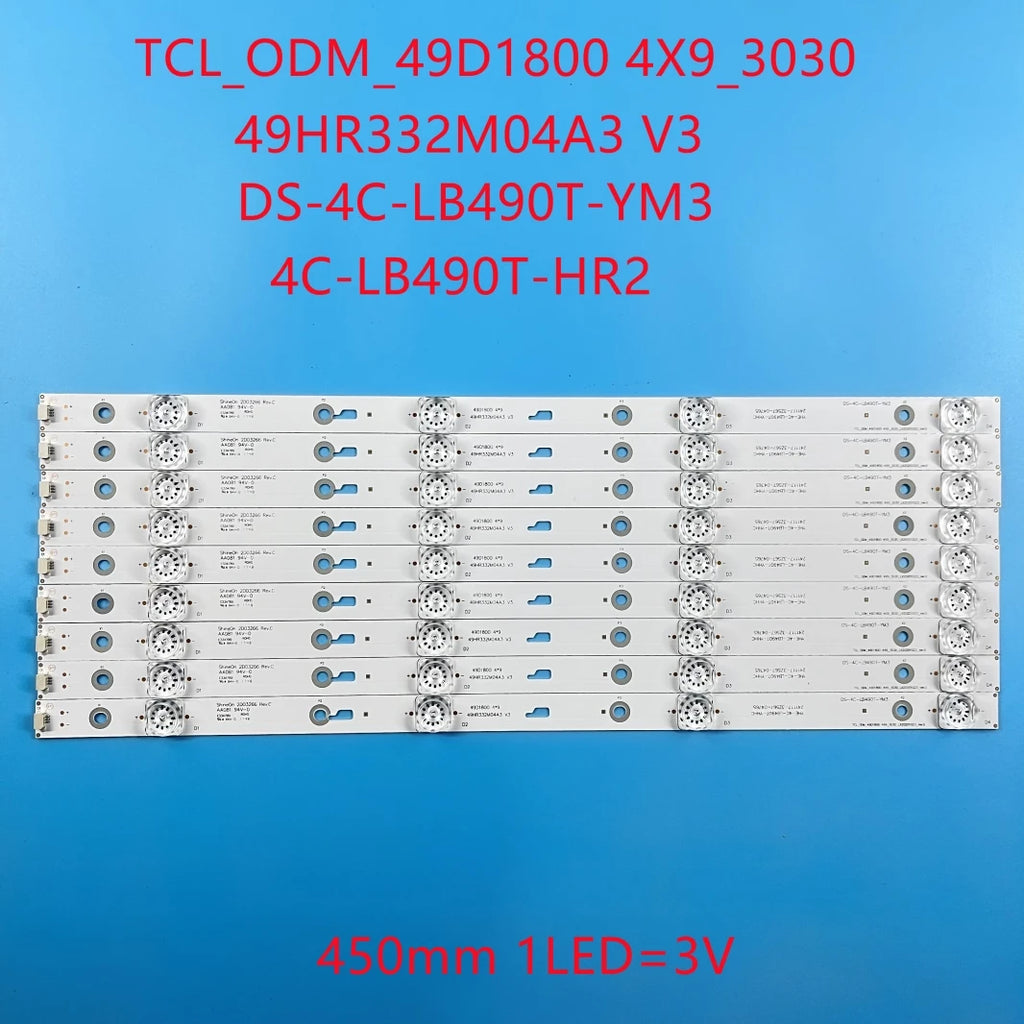 LED Backllight strip For 49HR332M04A3 V3 4C-LB490T-HR2 DS-4C-LB490T-YM3 TC490M01 TC490M02 Hitachi 49R80