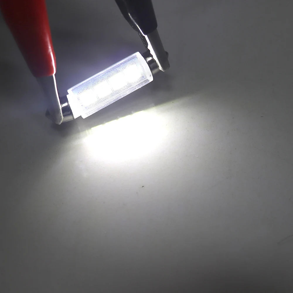4pcs 44MM 1.76 In Car Rigid Loop Festoon Led Bulb Extremely 