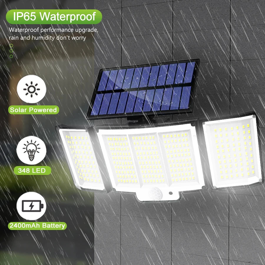 Solar Light Outdoor 328/348 LED Integrated Super Bright Moti