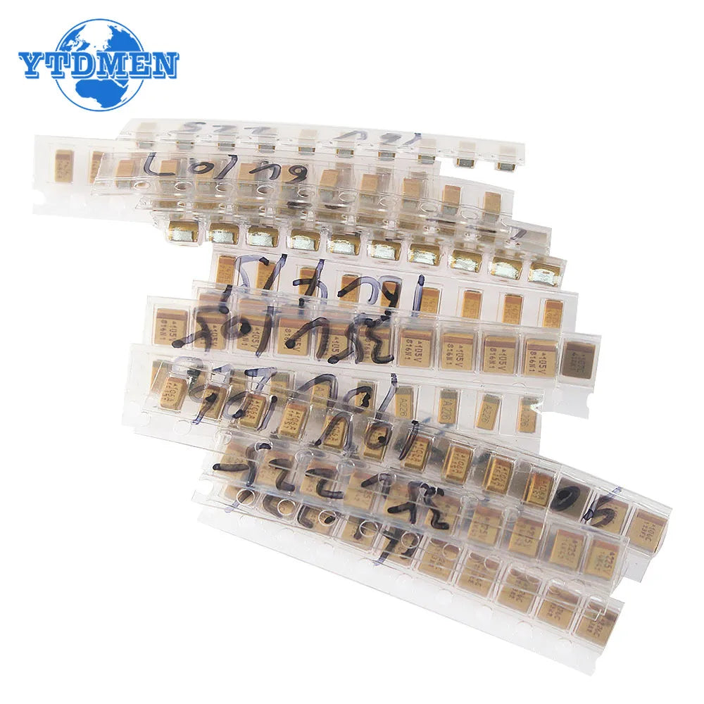 150PCS SMD Tantalum Capacitor Assortment Kit 1uf-220uf A/B C